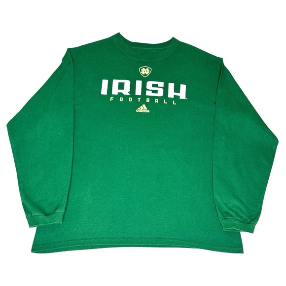 adidas Other - Adidas Men's Notre Dame Irish Football Logo,‎ T-Shirt 100% Cotton - Size M